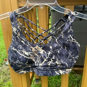 CVG brand Gold Marble sports bra - size large